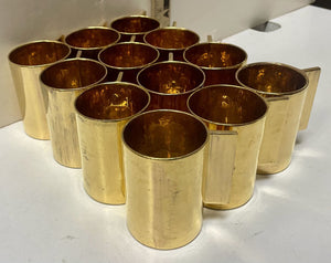 Vintage Gold Flat Handled 6oz.Cups (6 Set)