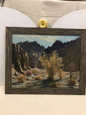 William Darling Desert Landscape Oil on Board 33x27