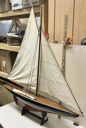 1901 Sail Pond Yacht Model 43" Cup Contender Sailboat by Miss Daisy's Consignment & Auction House