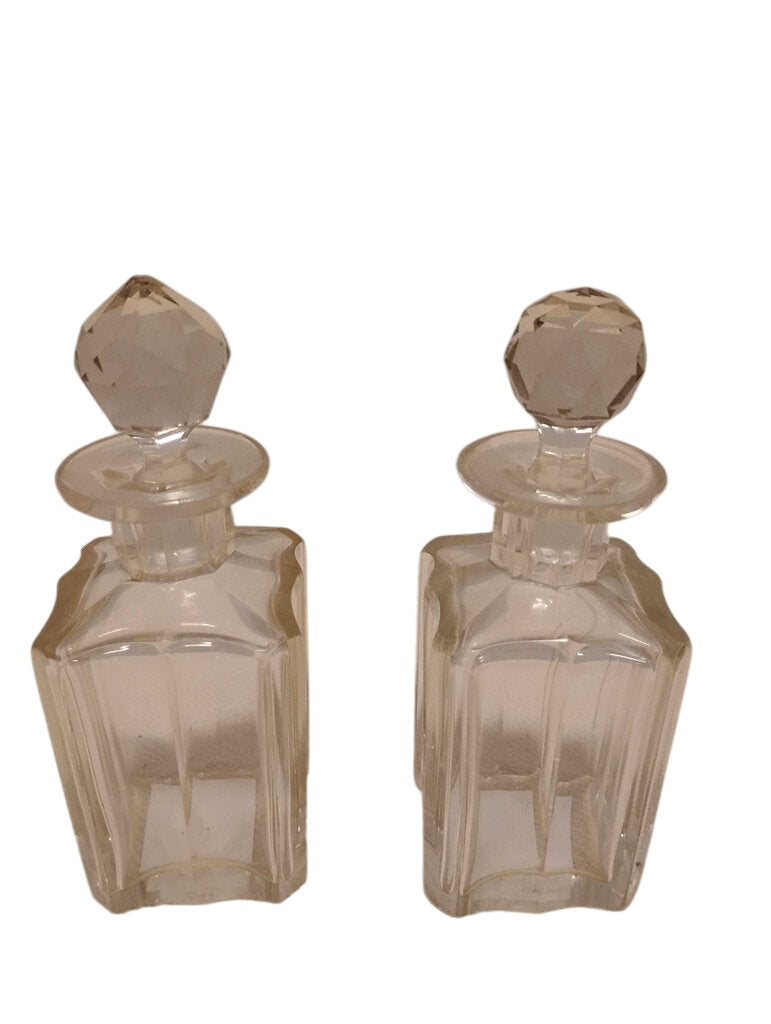 Vintage Clear Glass Perfume Bottle by Miss Daisy's Consignment & Auction House