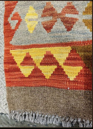 Turkish Multi Color Kilim Rug 7'.5 x 39