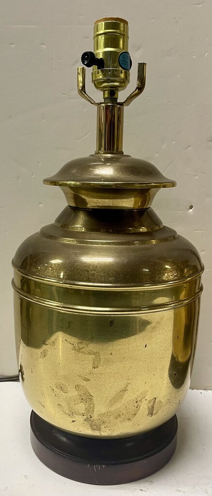 Vintage Brass Ginger Jar Style Table Lamp (PAIR)