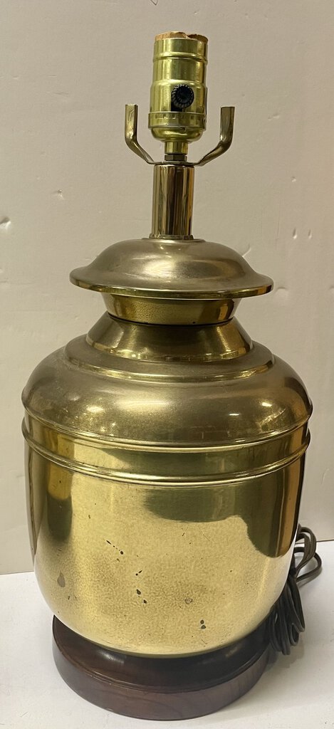 Vintage Brass Ginger Jar Style Table Lamp (PAIR)