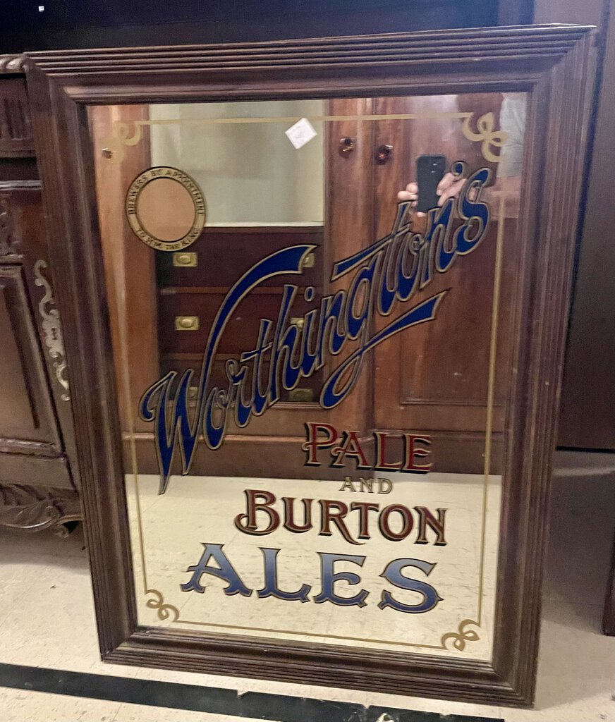 Worthington's Pale and Burton Ales Bar Mirror To H.M. The King