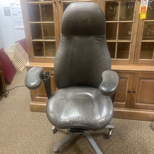 Gray Leather Relax The Back Lifeform Desk Chair