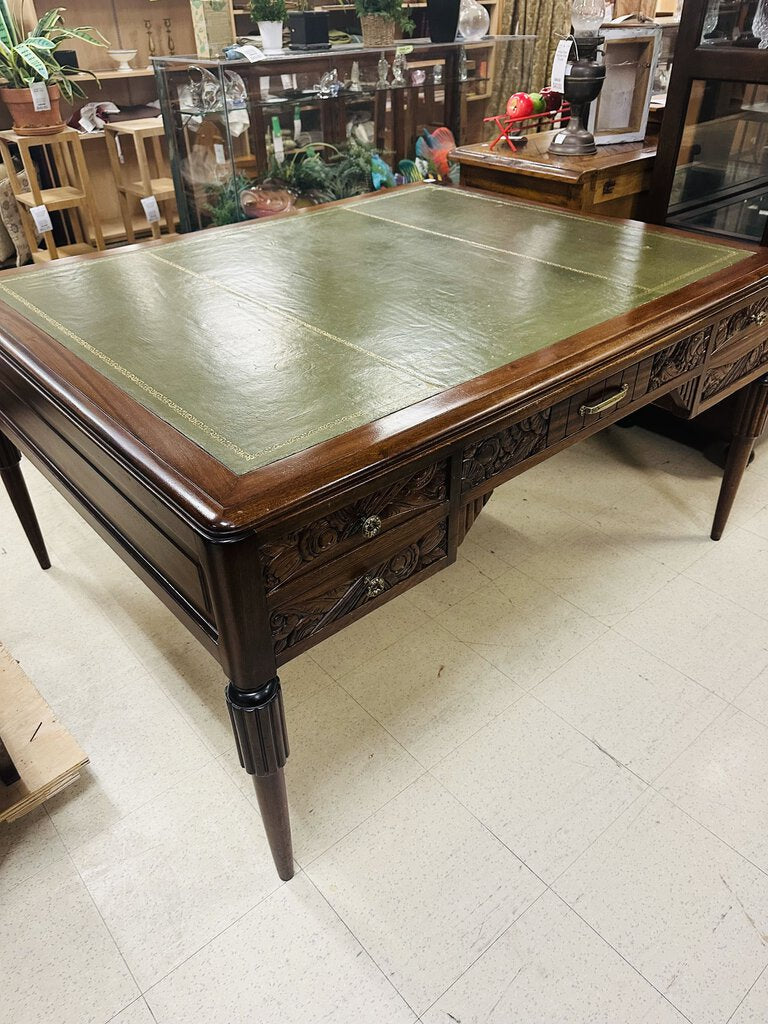 Antique Leather Top English Partners Desk 59x47x31