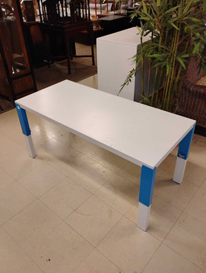 Adjustable Blue/White Table 51x23x24