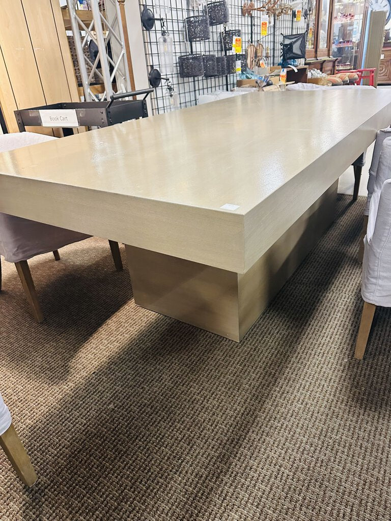 Veneer Pedestal Base Dining Table 90x42x30