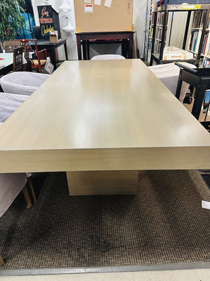 Veneer Pedestal Base Dining Table 90x42x30