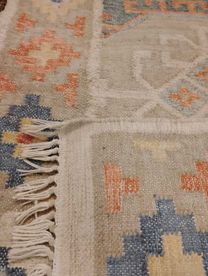 Vintage Turkish Oushak Wool Runner Rug 106x31