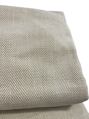 Colefax & Fowler Cream Herringbone Upholstery Fabric 55x82 by Miss Daisy's Consignment & Auction House