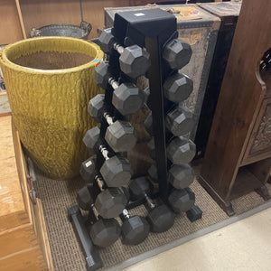 SPRL 10-40Lbs Complete Dumbbell Set with Tree by Miss Daisy's Consignment & Auction House