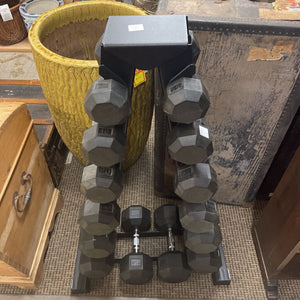 SPRL 10-40Lbs Complete Dumbbell Set with Tree by Miss Daisy's Consignment & Auction House