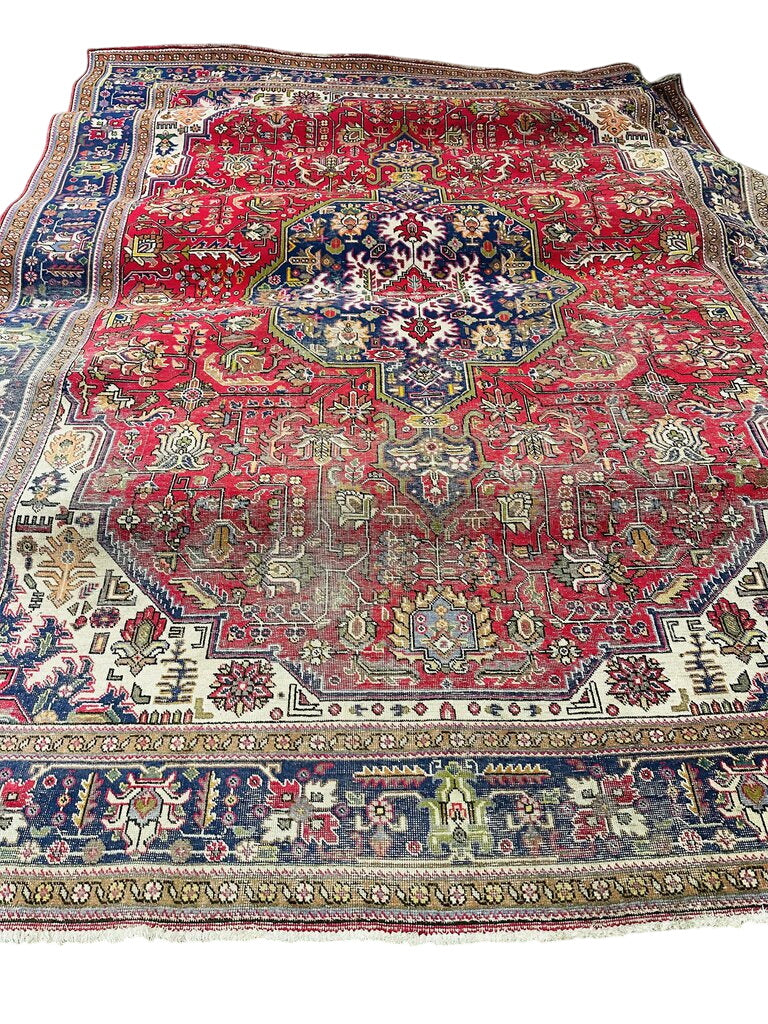 Vintage Persian Tabriz Wool Rug 118x150 by Miss Daisy's Consignment & Auction House