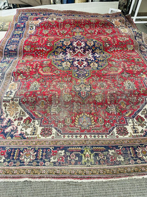 Vintage Persian Tabriz Wool Rug 118x150