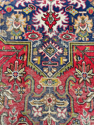 Vintage Persian Tabriz Wool Rug 118x150