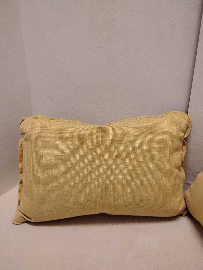 Mustard Linen Lumbar Pillow 21x11