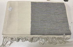 Moroccan Black and White Hand Made Cotton Table Cloth