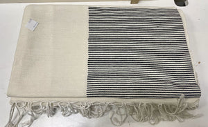 Moroccan Black and White Hand Made Cotton Table Cloth