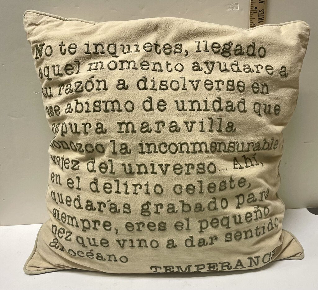 La Troupe Tienda Delux Handmade Temporance Pillow