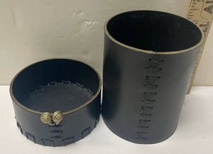 Kendall Conrad Black Leather Lidded Dice Cup by Miss Daisy's Consignment & Auction House
