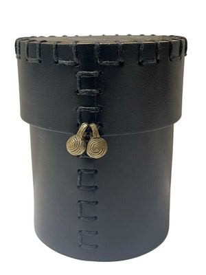 Kendall Conrad Black Leather Lidded Dice Cup by Miss Daisy's Consignment & Auction House