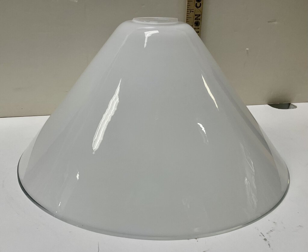 White Frosted Cone Shade 13.6"Dia.