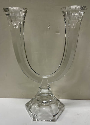 Nachtmann Double Crystal Candle Holder Water Mark Bottom