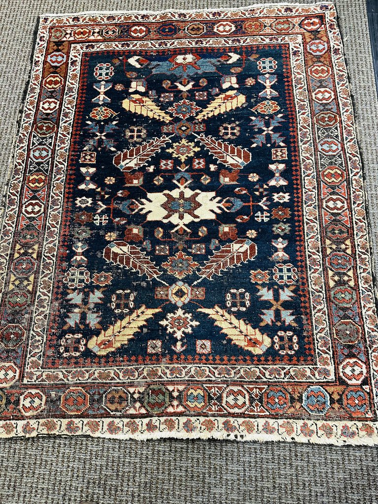 Antique Wool Kuba Caucasus Rug 43x55