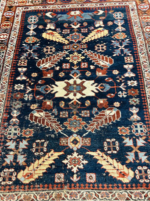 Antique Wool Kuba Caucasus Rug 43x55