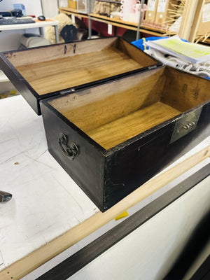 19th Century Chinese Document Box With A Lock 18.5x9x8