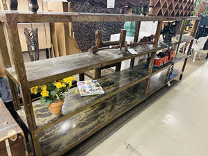 Stone Bookcase Shelving Unit 12.5x117x48 Inches Miss Daisys Consignment