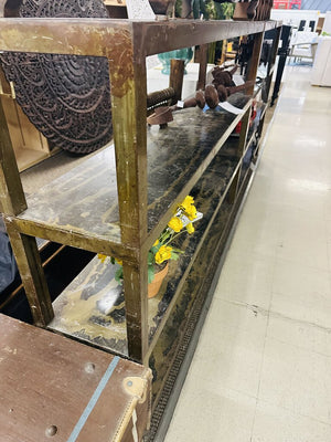 Stone Bookcase Shelving Unit 12.5x117x48 Inches Miss Daisys Consignment