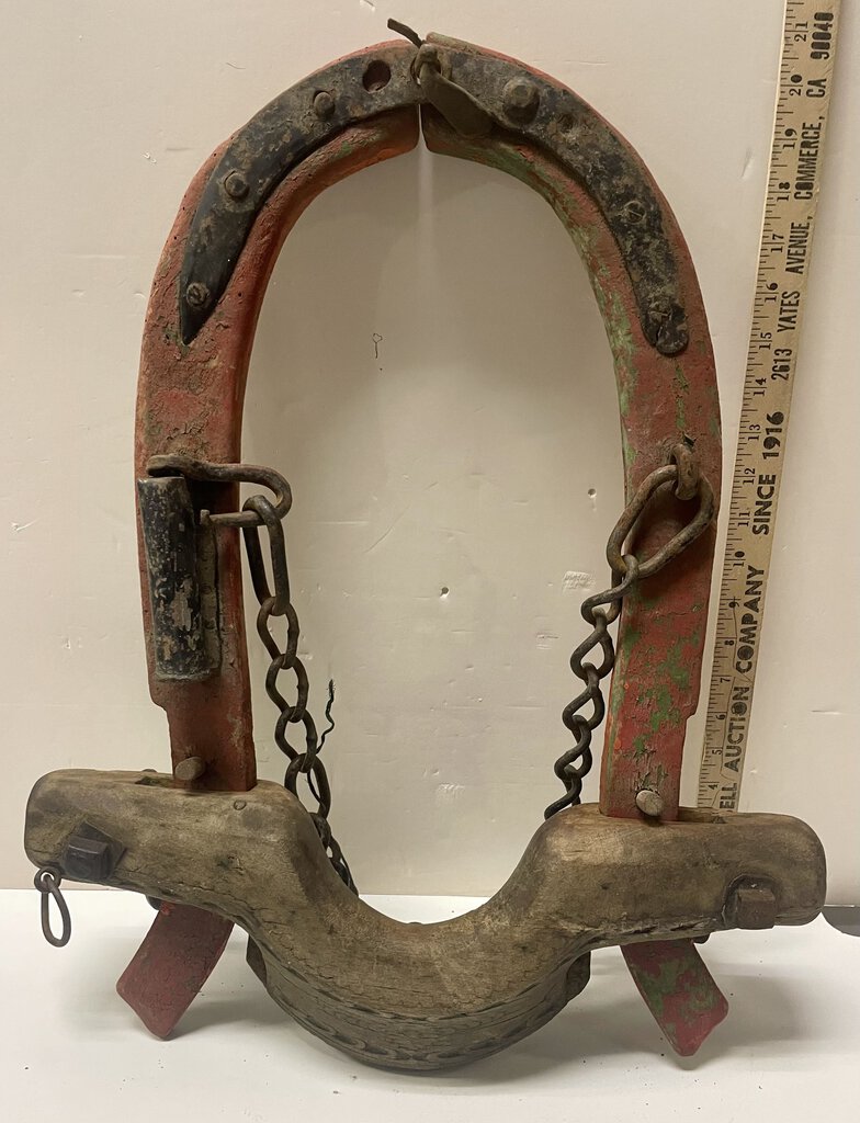 Antique Wood and Chain 2 Piece Mule Yoke