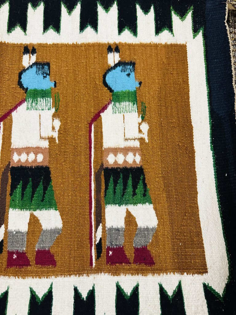 Mary Marshall Navajo Yeibechai Handwoven Rug 24.5 x 33