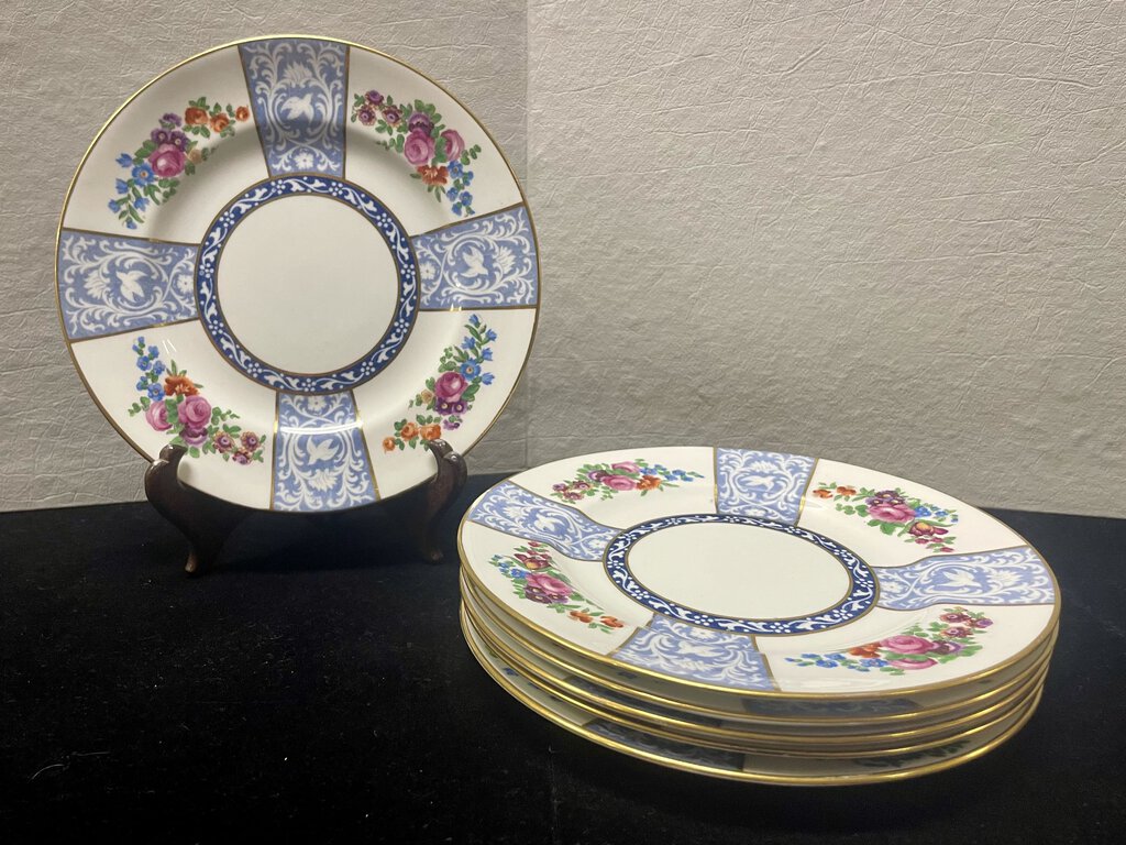 Crown Staffordshire Floral Plate 8" A6548 (Set of 6)