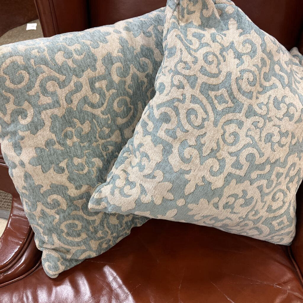 Pier 1 Blue & Tan Accent Pillow