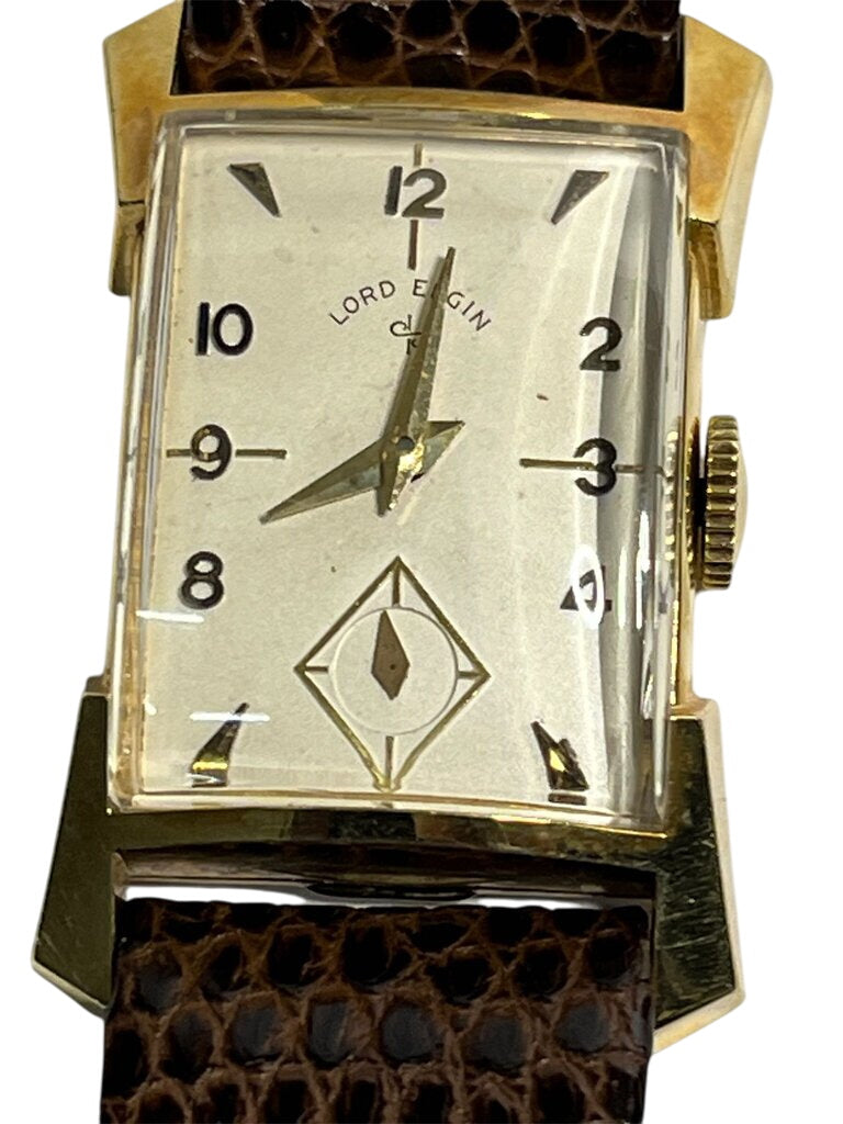 Hamilton Lord Elgin 14K Gold Ladies Watch Lizard Strap by Miss Daisy's Consignment & Auction House