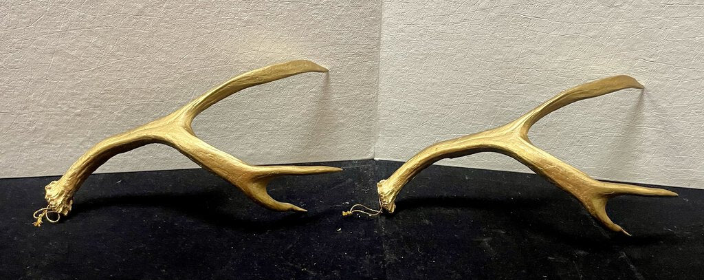 Decorative Gold Antler Set of 2