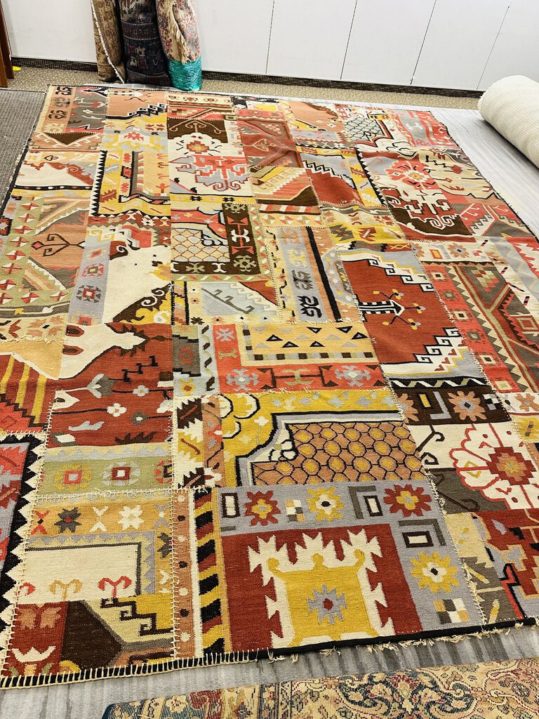 Turkish Patchwork Kilim Rug 108 x 141