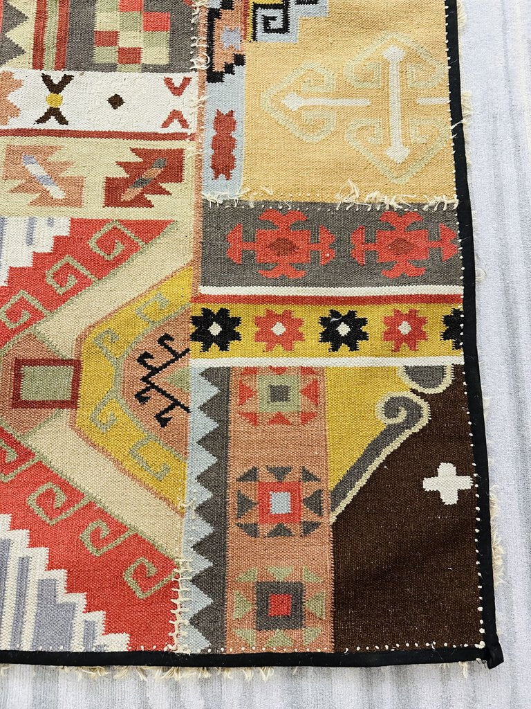 Turkish Patchwork Kilim Rug 108 x 141