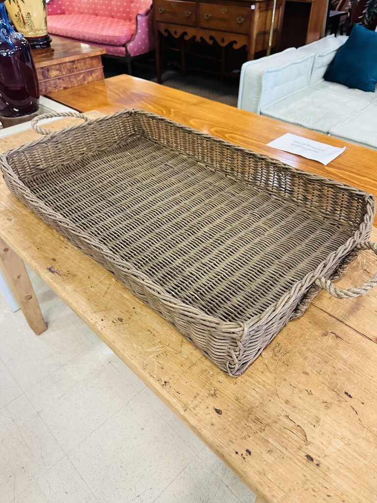 Large Rectangular Wicker Tray 30x18x4