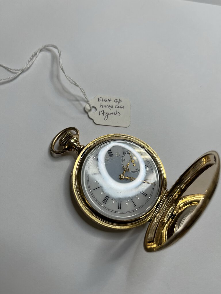 Antique Elgin Gold Filled Hunter Case Pocket Watch