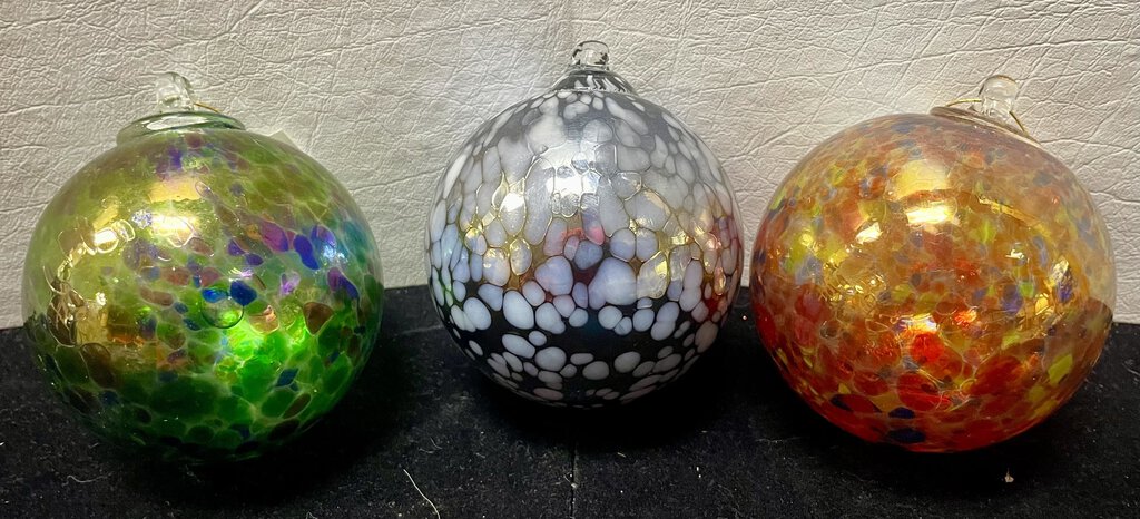 Blown Glass Holiday Ball Assortment 9 Chinese & German