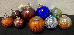 Blown Glass Holiday Ball Assortment 9 Chinese & German