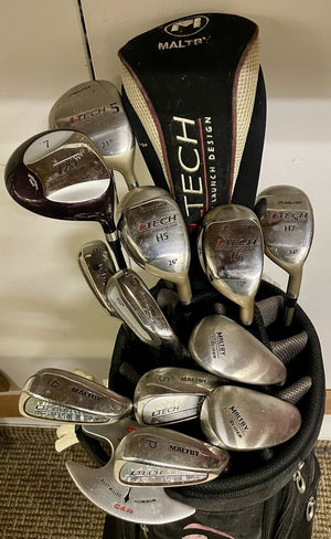 Maltby LTech Series Golf Clubs Complete Set of 14 w/ TaylorMade Golf Bag