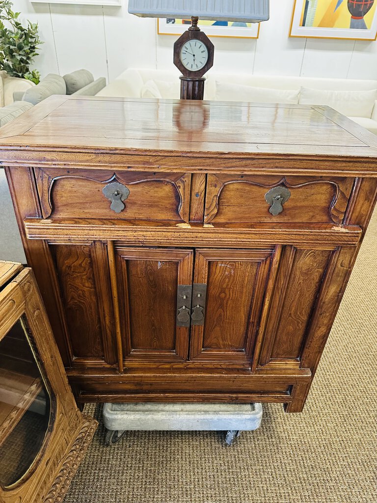 Asian Cabinet with 2 draws and 2 doors.37x22x36