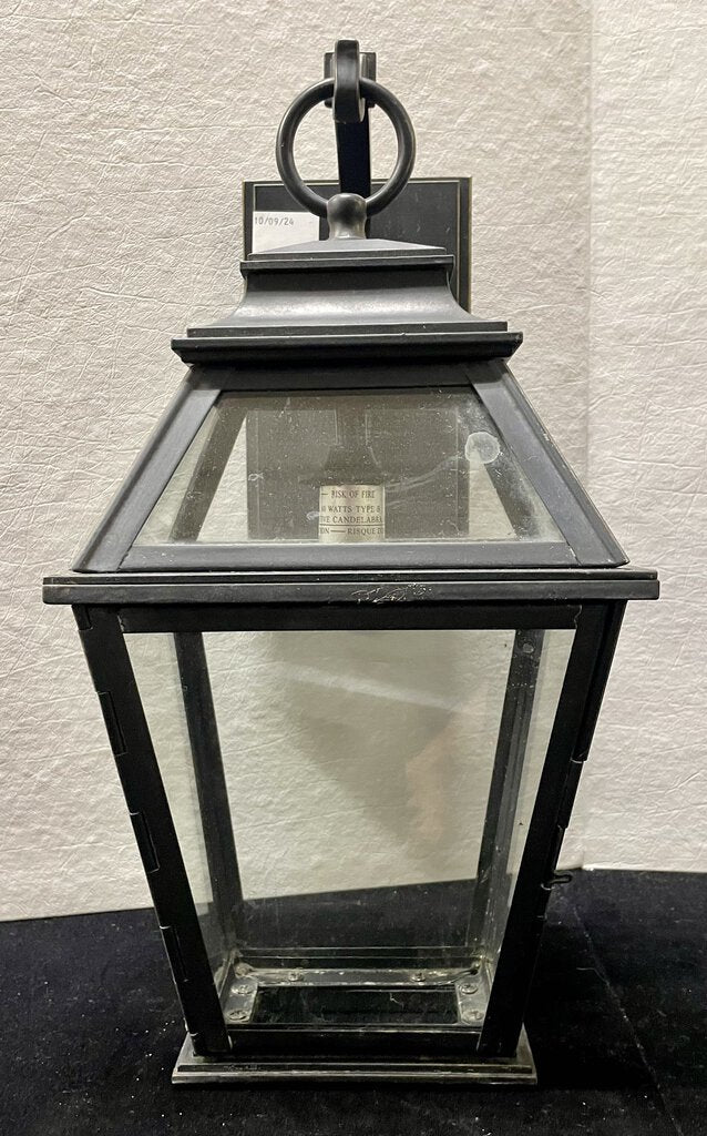 Black Hanging Lantern Style Wall Sconces (PAIR)