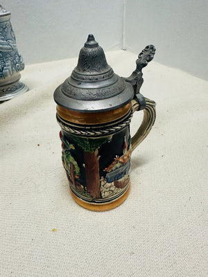 Beer Stein With Metal Top