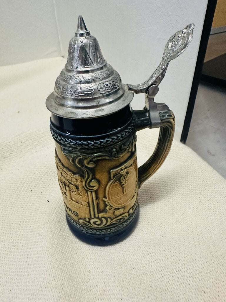 Beer Stein With Metal Top